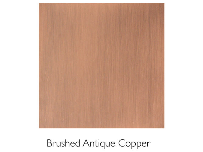 Washroom product finishes, Brushed antique copper