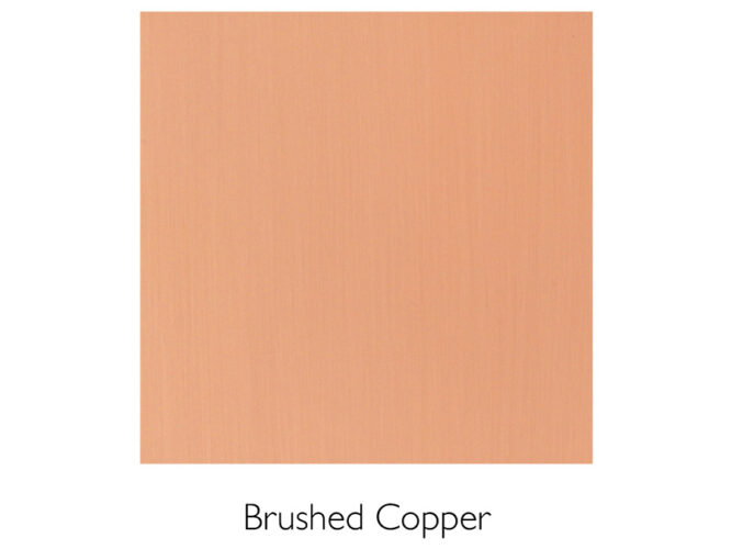 Washroom product finishes, Brushed copper
